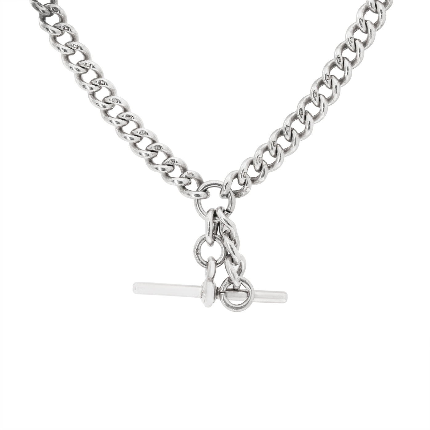 Silver Victorian Albert Chain-Charlotte Sayers Antique Jewellery