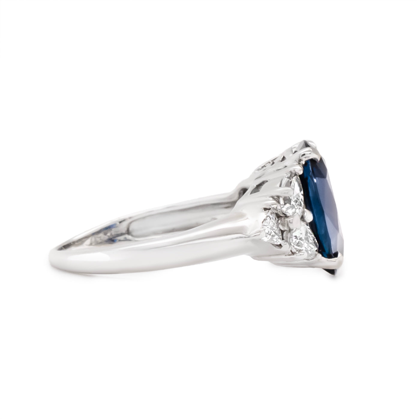 Sri Lankan Sapphire and Diamond Ring-Charlotte Sayers Antique Jewellery