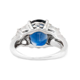 Sri Lankan Sapphire and Diamond Ring-Charlotte Sayers Antique Jewellery