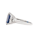Sri Lankan Sapphire and Diamond Ring-Charlotte Sayers Antique Jewellery
