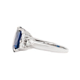 Sri Lankan Sapphire and Diamond Ring-Charlotte Sayers Antique Jewellery