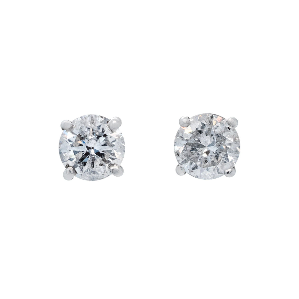 Transitional Cut Diamond Stud Earrings-Charlotte Sayers Antique Jewellery