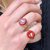 Two Micro Mosaic Victorian Rings-Charlotte Sayers Antique Jewellery