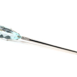Victorian Aquamarine and Diamond Jabot Pin-Charlotte Sayers Antique Jewellery