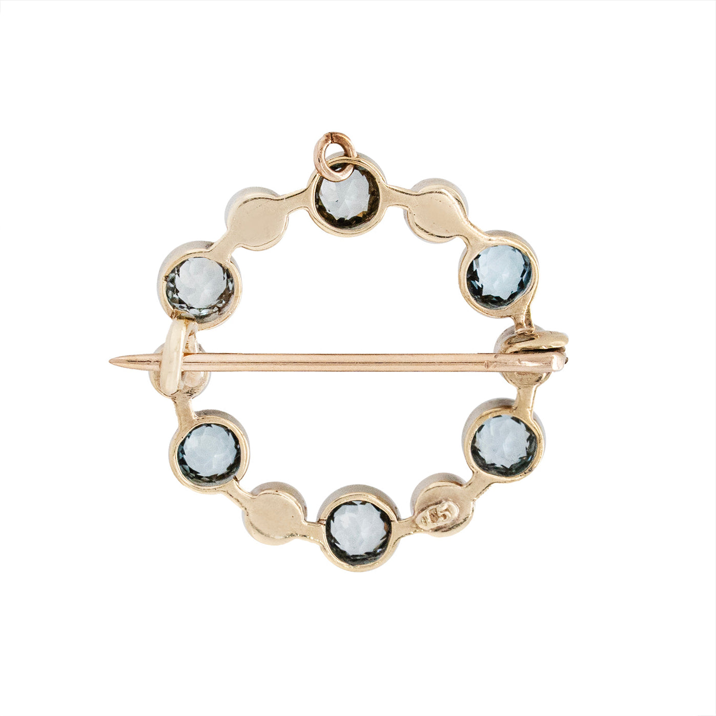 Victorian Aquamarine and Pearl Brooch / Pendant-Charlotte Sayers Antique Jewellery