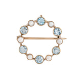 Victorian Aquamarine and Pearl Brooch / Pendant-Charlotte Sayers Antique Jewellery