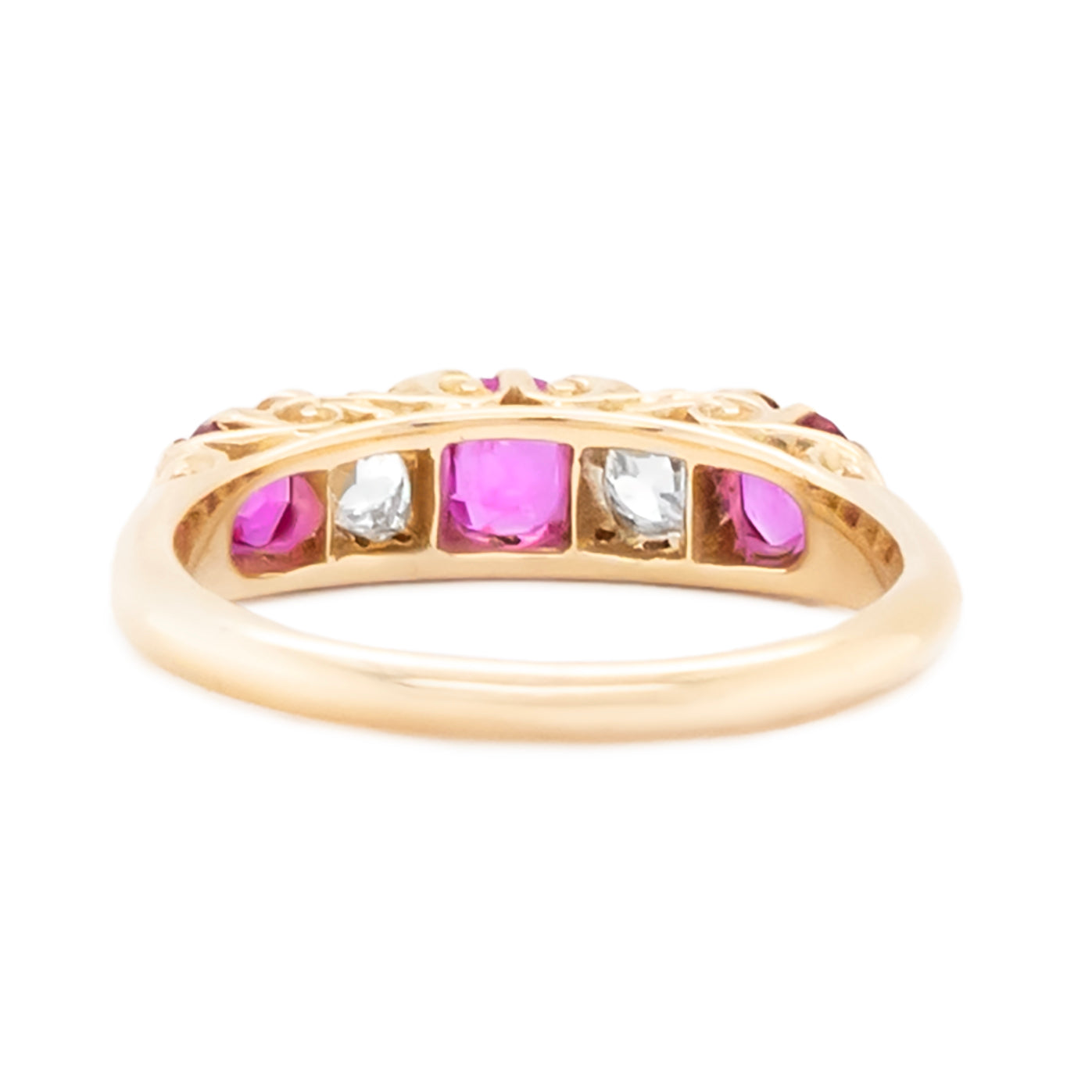 Victorian Burmese Ruby and Diamond Ring-Charlotte Sayers Antique Jewellery