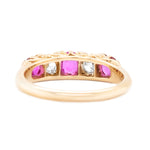 Victorian Burmese Ruby and Diamond Ring-Charlotte Sayers Antique Jewellery