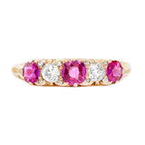 Victorian Burmese Ruby and Diamond Ring-Charlotte Sayers Antique Jewellery