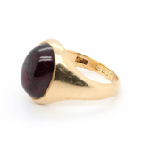 Victorian Cabochon Garnet Ring-Charlotte Sayers Antique Jewellery