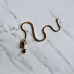 Victorian Cabochon Garnet Snake Necklace with Diamond Eyes-Charlotte Sayers Antique Jewellery