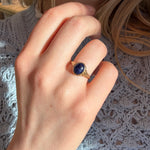 Victorian Cabochon Iolite Ring-Charlotte Sayers Antique Jewellery