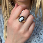 Victorian Cameo Ring of Byron-Charlotte Sayers Antique Jewellery