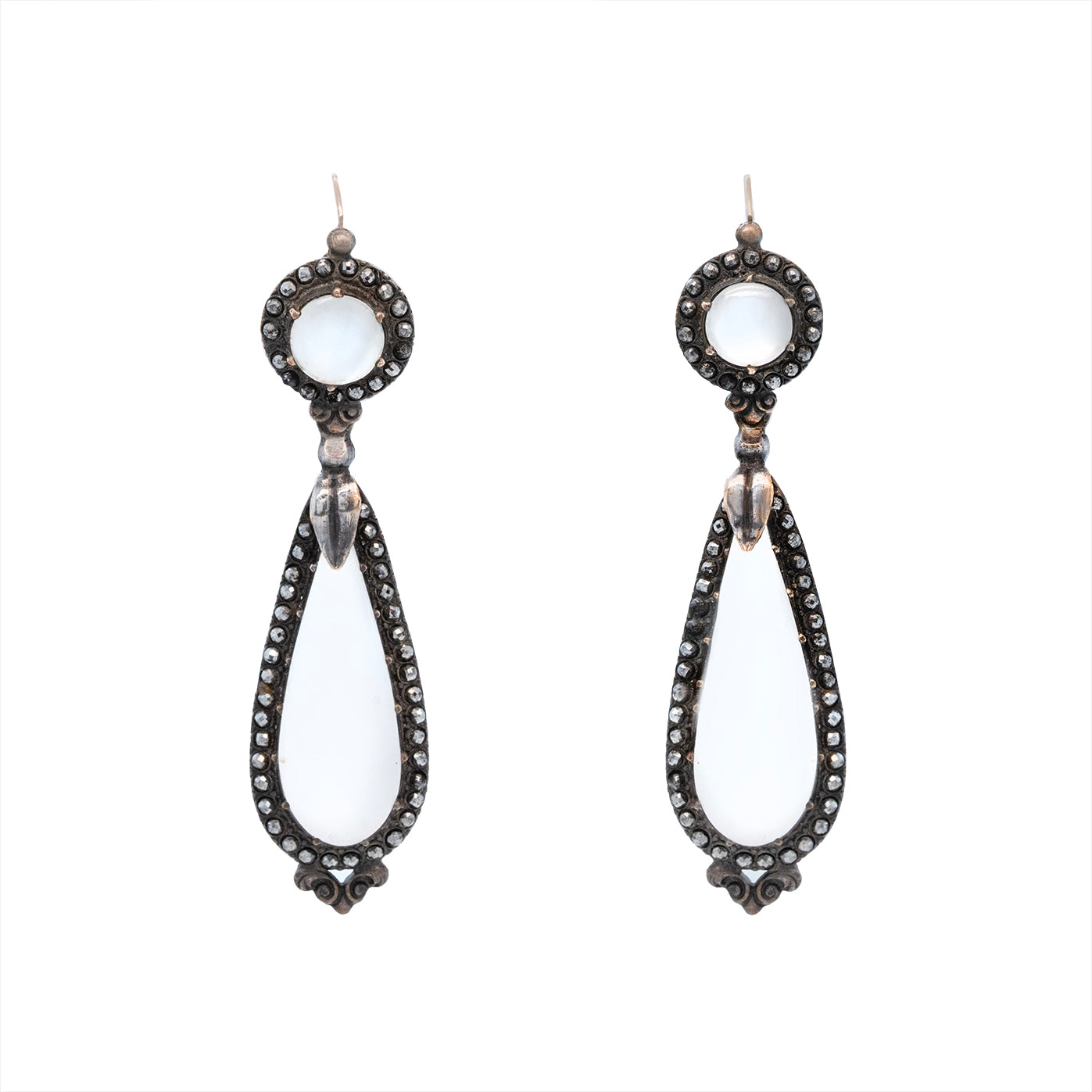 Victorian Chalcedony and Cut Steel Suite-Charlotte Sayers Antique Jewellery