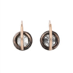 Victorian Collet Set Old Mine Cut Diamond Earrings-Charlotte Sayers Antique Jewellery