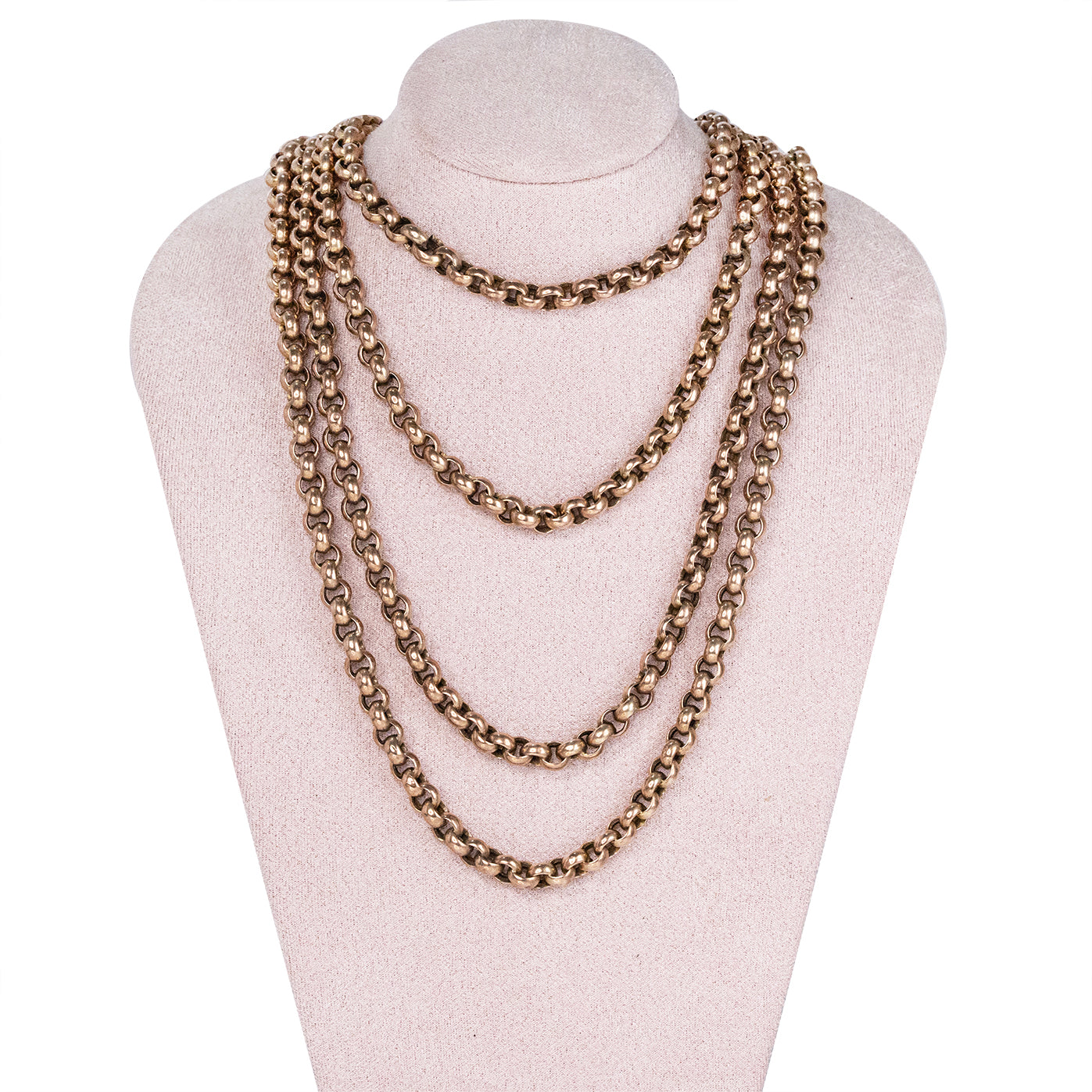 Victorian Continental 8ct Guard Chain-Charlotte Sayers Antique Jewellery