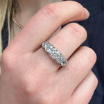Victorian Diamond 5 Stone Ring-Charlotte Sayers Antique Jewellery