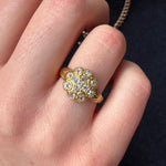Victorian Diamond Cluster Ring-Charlotte Sayers Antique Jewellery