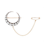 Victorian Diamond Crescent Brooch-Charlotte Sayers Antique Jewellery