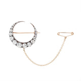Victorian Diamond Crescent Brooch-Charlotte Sayers Antique Jewellery