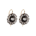 Victorian Diamond Flower Earrings-Charlotte Sayers Antique Jewellery