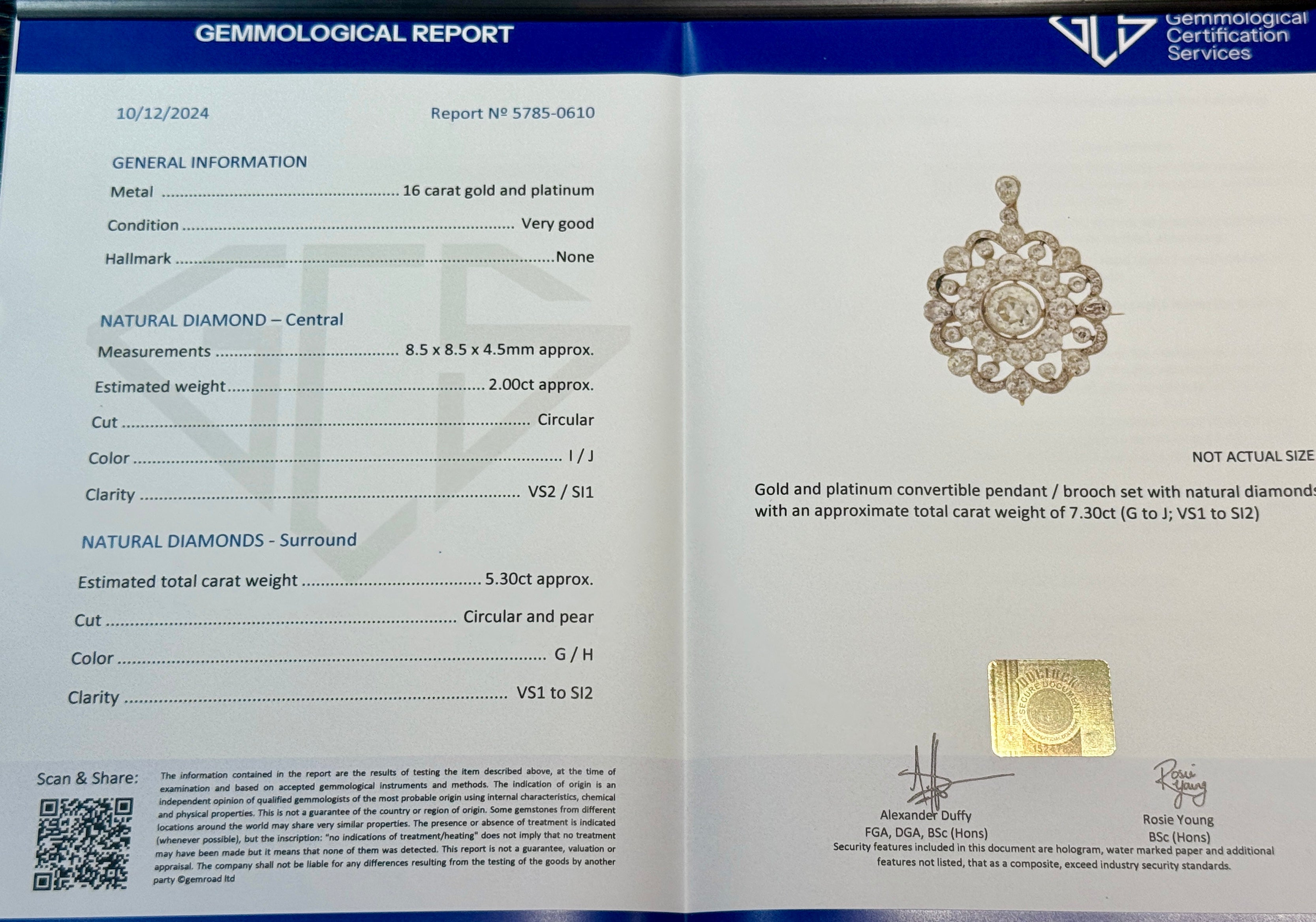 Victorian Diamond Pendant / Brooch-Charlotte Sayers Antique Jewellery