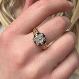 Victorian Diamond and Enamel Ring-Charlotte Sayers Antique Jewellery