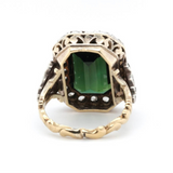 Victorian Diamond and Tourmaline Ring-Charlotte Sayers Antique Jewellery