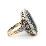 Victorian Diamond and Tourmaline Ring-Charlotte Sayers Antique Jewellery