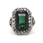Victorian Diamond and Tourmaline Ring-Charlotte Sayers Antique Jewellery