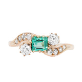 Victorian Emerald and Diamond Ring-Charlotte Sayers Antique Jewellery