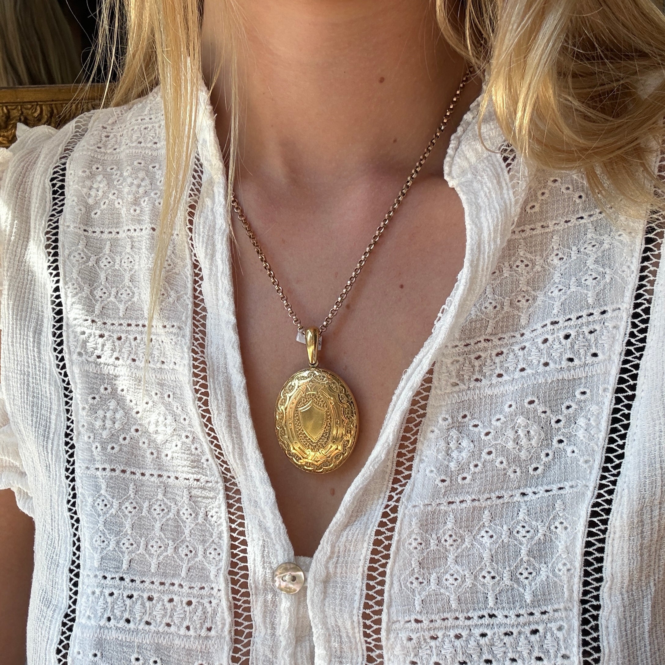 Victorian Engraved Locket-Charlotte Sayers Antique Jewellery