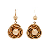 Victorian Gold Knot Earrings-Charlotte Sayers Antique Jewellery