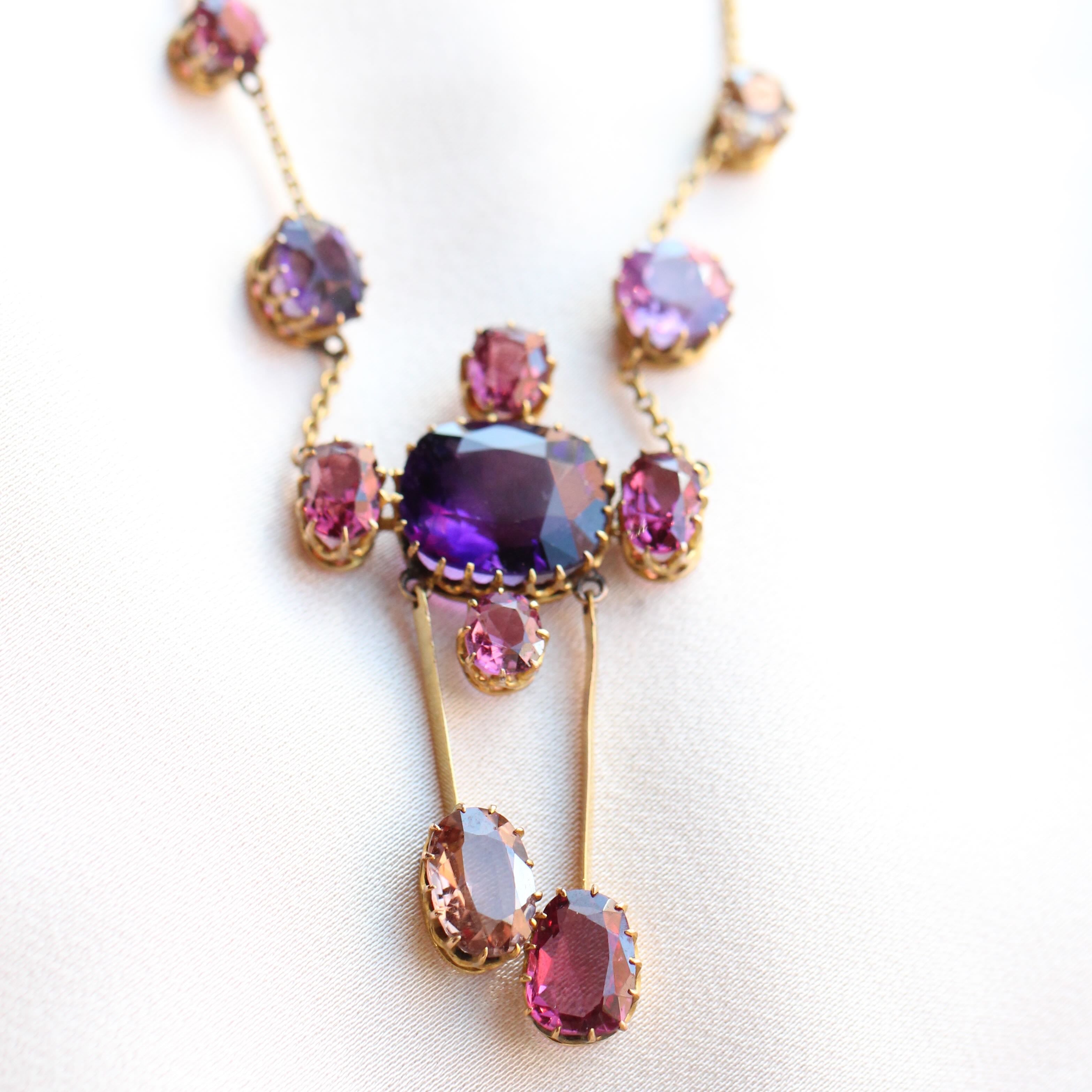 Victorian Multi-Gem Necklace-Charlotte Sayers Antique Jewellery
