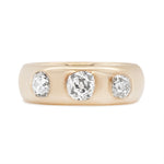 Victorian Old Mine Cut Diamond Gypsy Ring-Charlotte Sayers Antique Jewellery