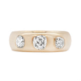Victorian Old Mine Cut Diamond Gypsy Ring-Charlotte Sayers Antique Jewellery