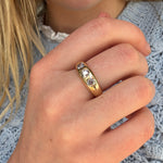 Victorian Old Mine Cut Gypsy Ring-Charlotte Sayers Antique Jewellery