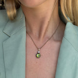 Victorian Peridot and Diamond Pendant-Charlotte Sayers Antique Jewellery