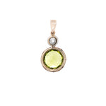 Victorian Peridot and Diamond Pendant-Charlotte Sayers Antique Jewellery
