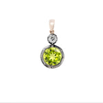 Victorian Peridot and Diamond Pendant-Charlotte Sayers Antique Jewellery