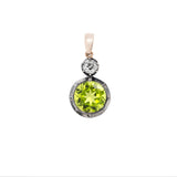 Victorian Peridot and Diamond Pendant-Charlotte Sayers Antique Jewellery
