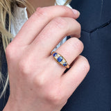 Victorian Sapphire and Diamond Ring-Charlotte Sayers Antique Jewellery