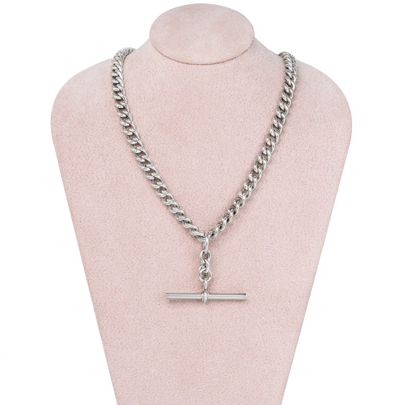 Victorian Silver Albert Chain-Charlotte Sayers Antique Jewellery