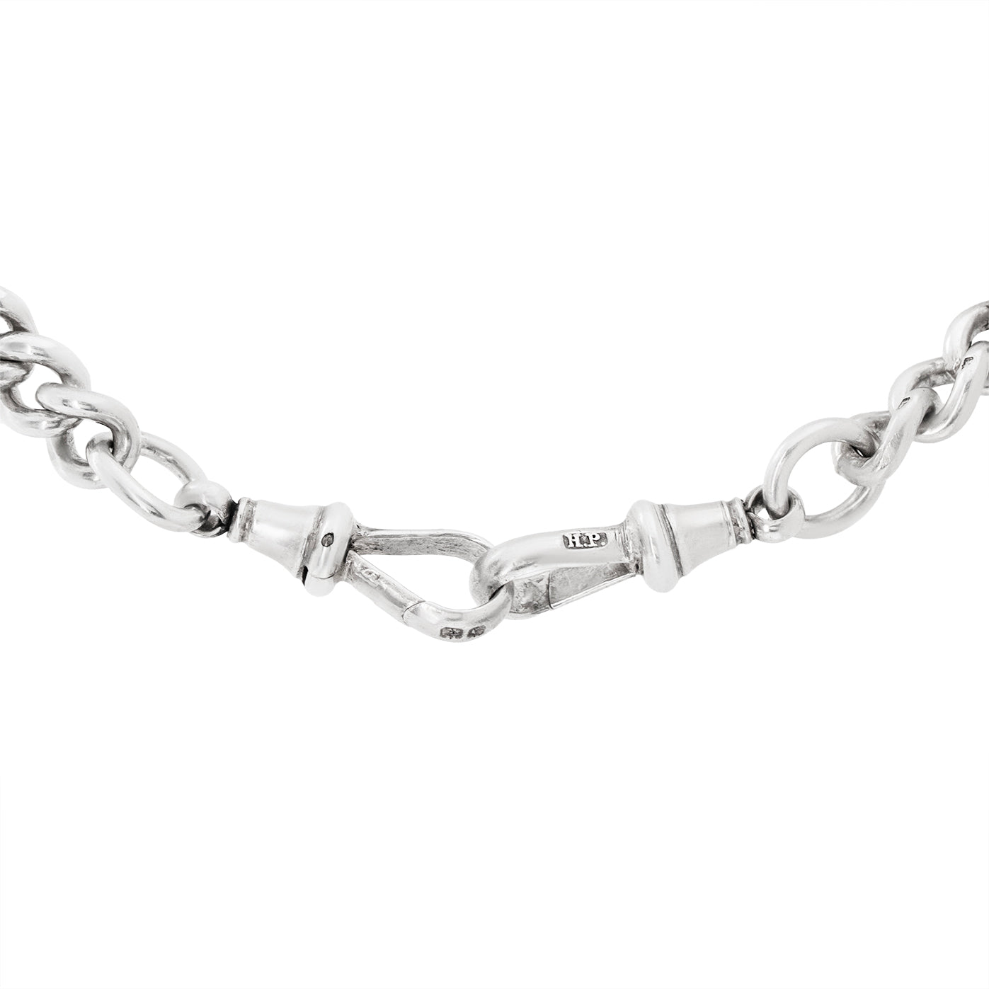 Victorian Silver Albert Chain-Charlotte Sayers Antique Jewellery