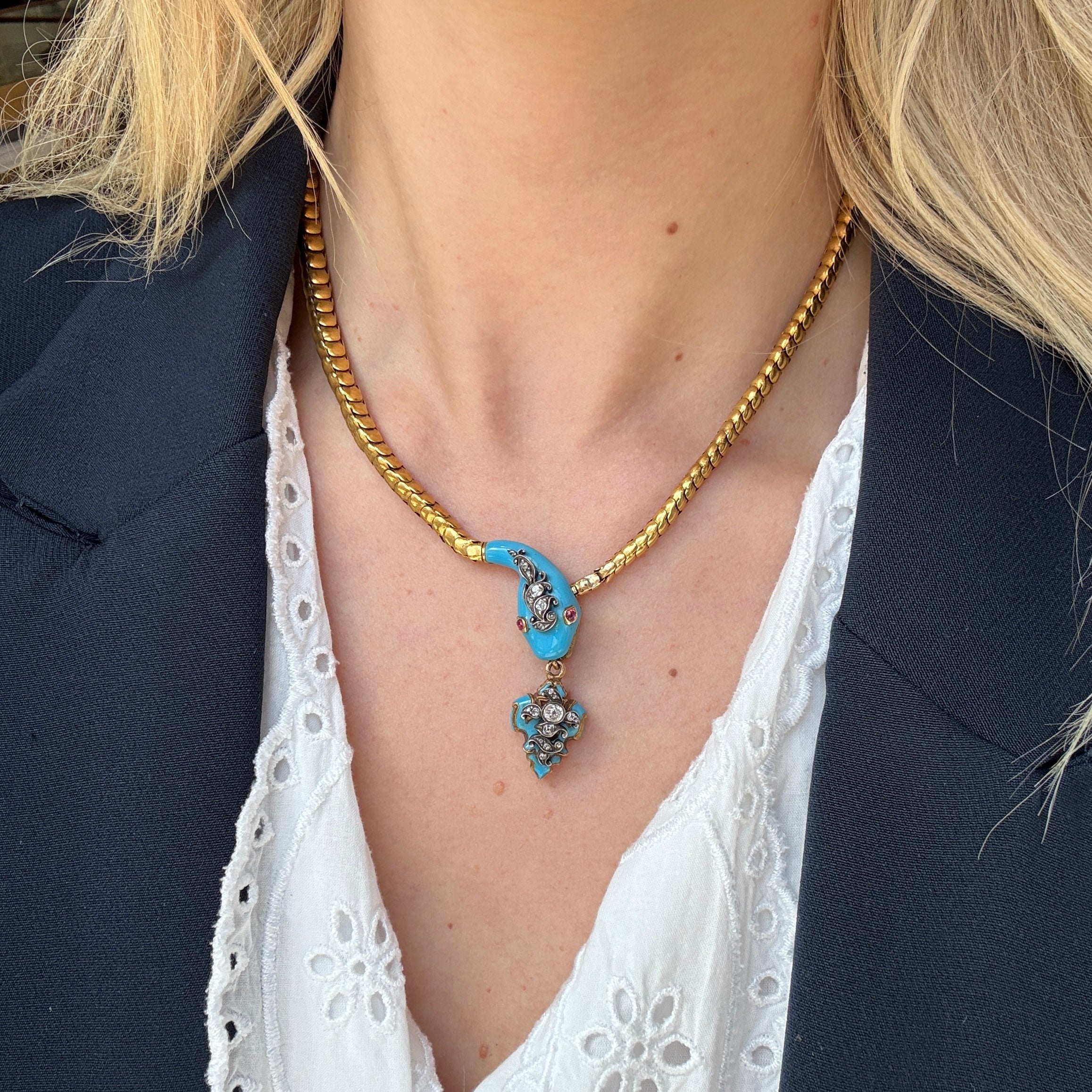 Victorian Snake Necklace-Charlotte Sayers Antique Jewellery