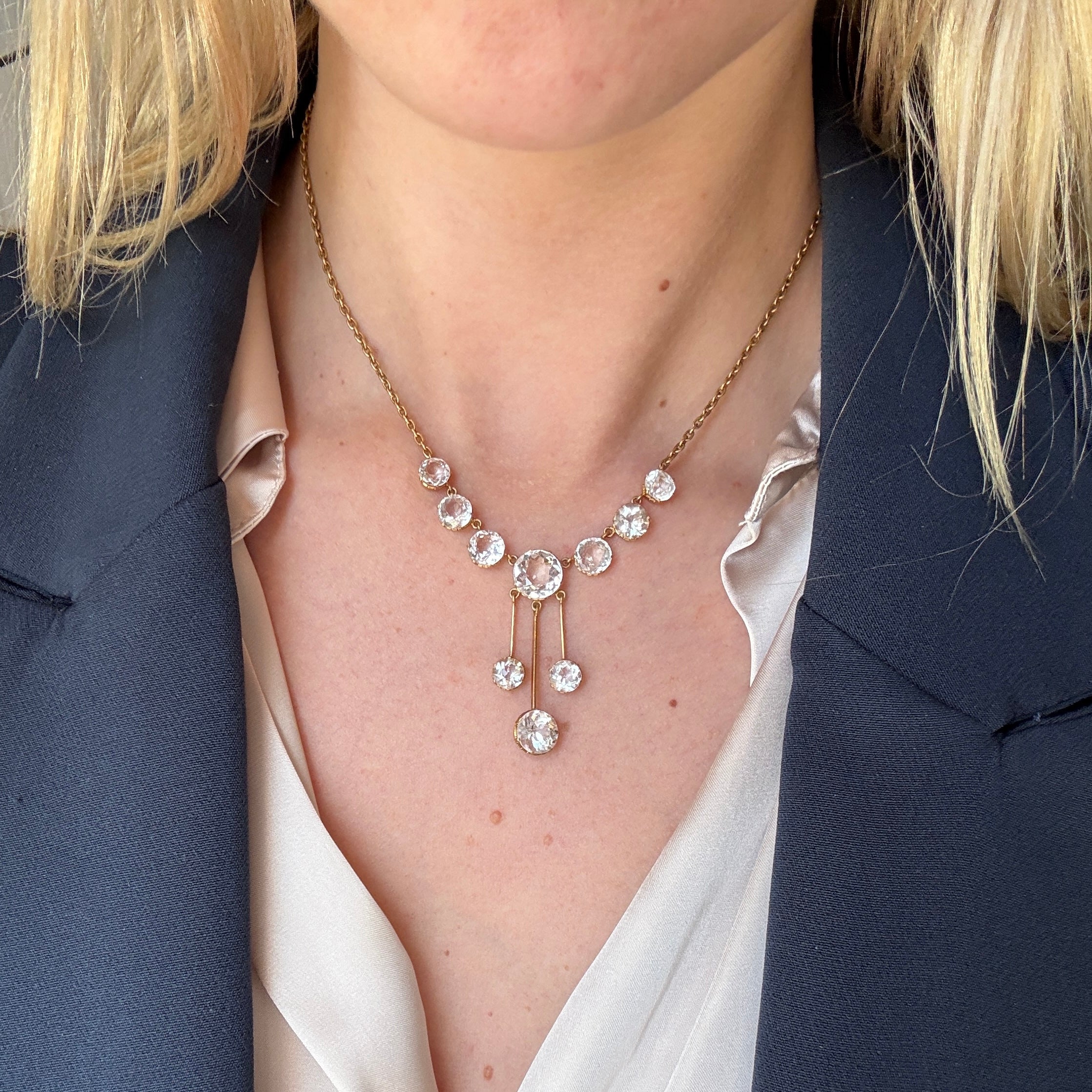 Victorian Topaz Necklace-Charlotte Sayers Antique Jewellery