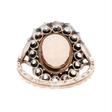 Victorian Topaz and Diamond Cluster Ring-Charlotte Sayers Antique Jewellery