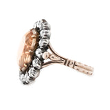 Victorian Topaz and Diamond Cluster Ring-Charlotte Sayers Antique Jewellery