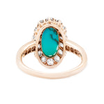 Victorian Turquoise and Diamond Cluster Ring-Charlotte Sayers Antique Jewellery