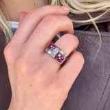 Vintage Ruby and Diamond Ring-Charlotte Sayers Antique Jewellery